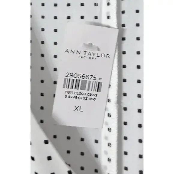 NWT Ann Taylor Factory Womens Short Sleeve V Neck Pullover Top Blouse Shirt XL - Picture 8 of 12